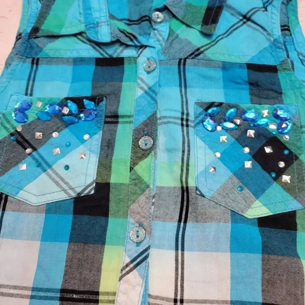 Justice buttondown shirt 12